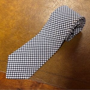 Rags Land Gingham Navy Checkered Tie